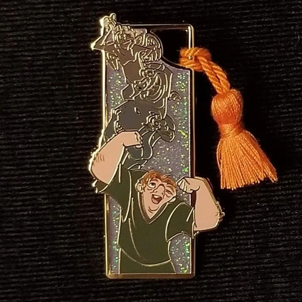 Disney Bookmark CHASER Pin Glitter Hunchback Quasimodo Mystery Gargoyles